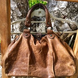 Brown leather bag
